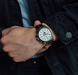 Гарний механічний чоловічий годинник Carnival на шкіряному ремінці з автопідзаводом, фото 5