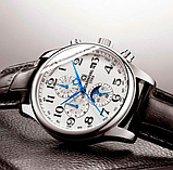 Гарний механічний чоловічий годинник Carnival на шкіряному ремінці з автопідзаводом, фото 8