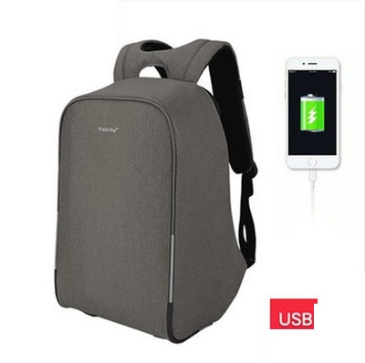 Рюкзак TIGERNU для ноутбуків Т-В3213 світло-сірий з USB