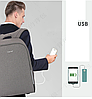 Рюкзак TIGERNU для ноутбуків Т-В3213 світло-сірий з USB, фото 5