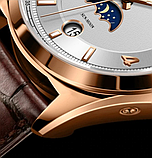 Класичний наручний механічний чоловічий годинник Lobinni з автопідзаводом зі шкіряним ремінцем, фото 7