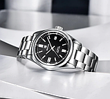 Класичний чоловічий механічний годинник Benyar з металевим ремінцем з автопідзаводом, фото 2