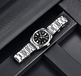 Класичний чоловічий механічний годинник Benyar з металевим ремінцем з автопідзаводом, фото 5