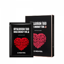 Ампульна омолоджувальна маска з трояндою Medi-Peel Hyaluron 100 Rose Energy Tox Ampoule Mask