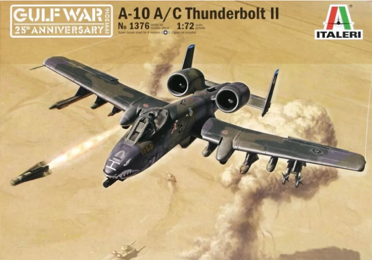 Пластикова модель 1/72 Italeri 1376 американський винищувач Fairchild Republic A-10A/C Thunderbolt II