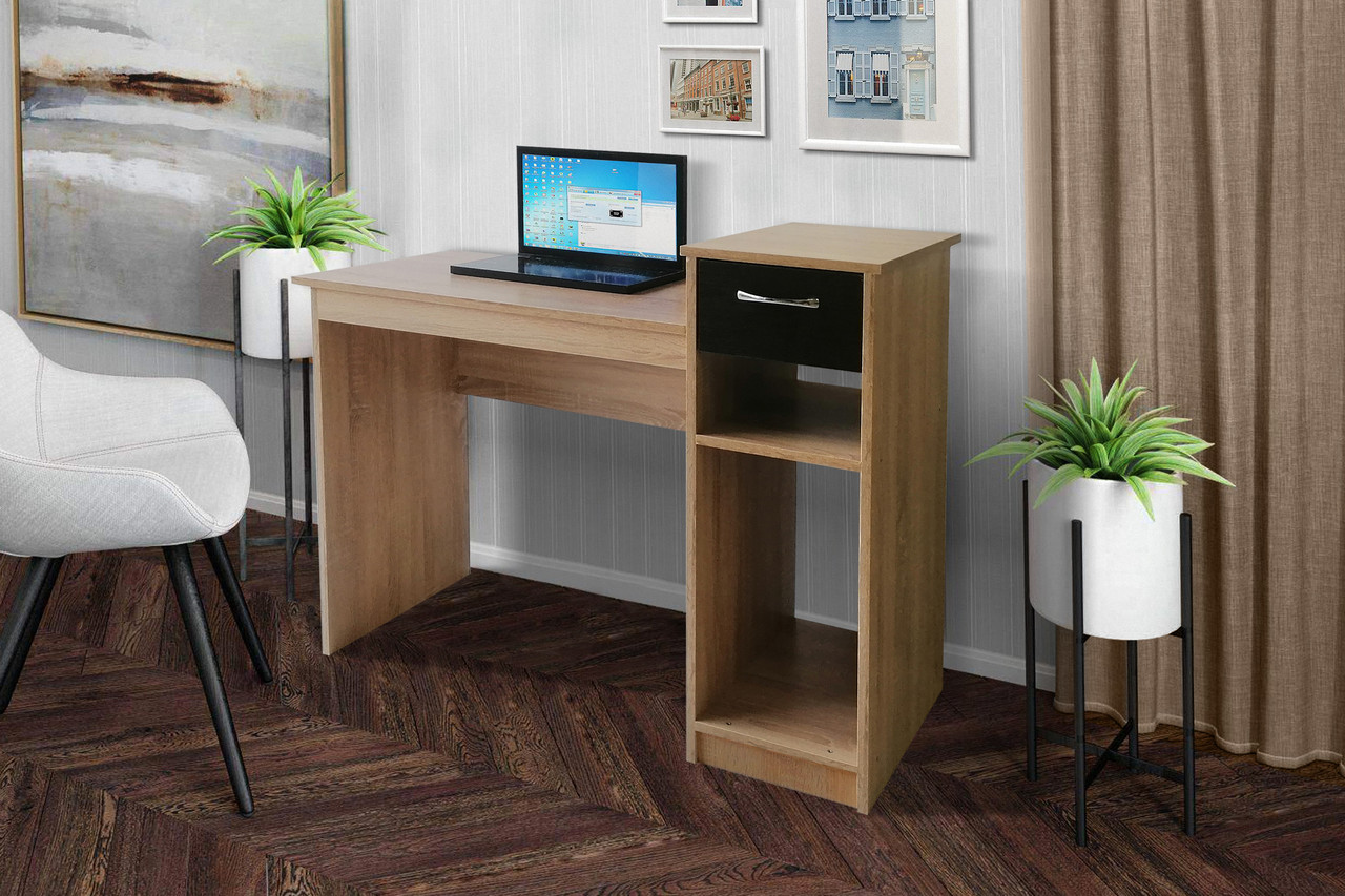 Стіл комп'ютерний з ДСП СК-12 Флеш Дуб сонома + Венге темний Мікс Меблі, фото 1