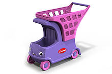 Візок "Авто з кошиком" фіолетовий з рожевим 01540/01 DOLONI