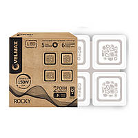 LED СВЕТИЛЬНИК VELMAX V-CL-ROCKY, 150W, SMART, 3000K-6500K, 10500LM, С ПУЛЬТОМ ДИСТАНЦИОННОГО УПРАВЛЕНИЯ