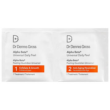 Серветки-двухфазний пілінг для обличчя Dr Dennis Gross - Alpha Beta Universal Daily Peel 1шт