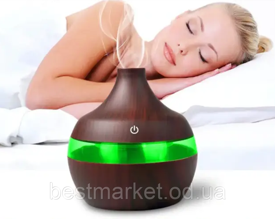 Зволожувач Повітроплаття Mini Usb Humidifier 7 led Color Change Арома Лампа C Led Підсвіткою від USB