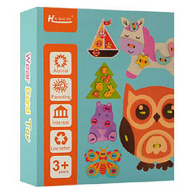 Дерев'яна іграшка Шнурівка Metr+ MD 2622, Toyman