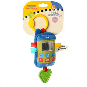 Підвіска на коляску "Телефон" DADDY BABY 2551 піщалка, 23 см Синій, Toyman