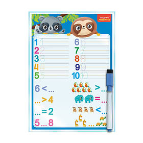 Дошка-тренажер "Рахунок та математика" Vladi Toys VT5010-26 укр, Toyman