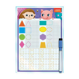 Дошка-тренажер "Фігури та форми" Vladi Toys VT5010-27 укр, Toyman