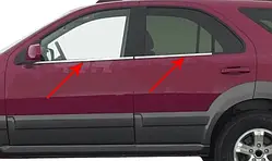 Окантовка вікон (4 шт, нерж) Carmos - Турецька сталь для Kia Sorento I BL 2002-2009 рр