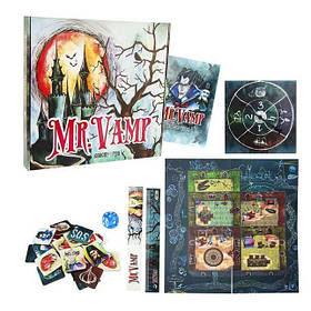Настільна гра "Mr. Vamp" Strateg 32060 ігрове поле, карти, фішки, кубик, рулетка, Toyman