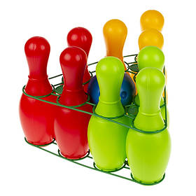 Кеглі "Веселка 9" (кеглі - 9 шт, куля), 0732, Toyman