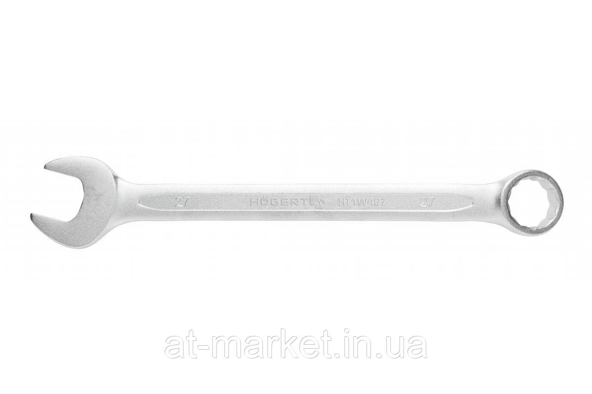 Ключ комбінований 27 мм, сталь CrV, DIN 3113 HOEGERT HT1W427