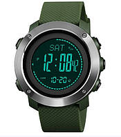 Часы наручные 1418 SKMEI Silver green, (шагомер,компас,барометр) black