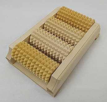 Дерев'яний масажер для ніг роликовий — ефективний самомасаж стоп і пальців