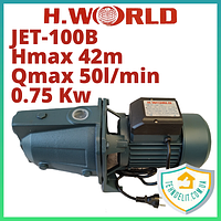 Самовсасывающий бытовой водяной насос для дома для насосной станции для подачи воды в дом H.WORLD JET-100B