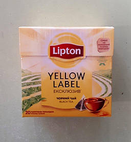 Чай Lipton Yellow Label Exclusive 20 чорний пірамідок