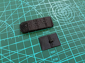 Застібка для бюстгальтера на 1 гачок 5х1.9см чорний