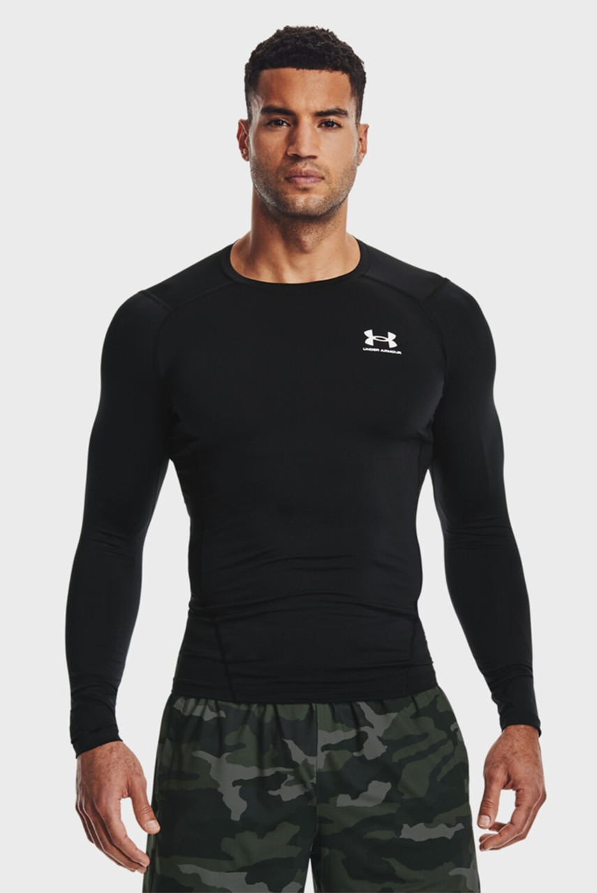 Футболка-лонгслів компрессійна чоловіча Under Armour HeatGear® Men's Long Sleeve (1361524-001)