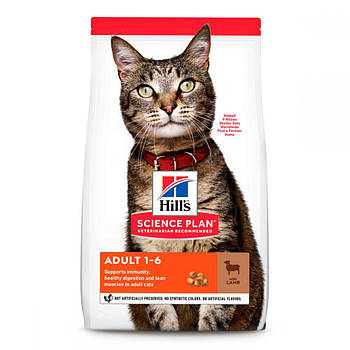 Hill's Science Plan Adult Сухий корм для дорослих кішок, з ягням, 10 кг