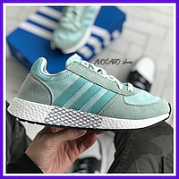 Кроссовки женские Adidas Marathon Tech blue / Адидас Марафон теч бирюзовые синие