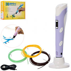 3D ручка Bambi 168-Y зі стрижнями (Фіолетовий), Toyman