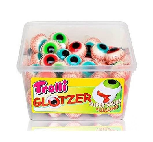Желейные конфеты Trolli Glotzer Тролли Глаза 60 штук 1128 г Германия - фото 2 - id-p1649863530
