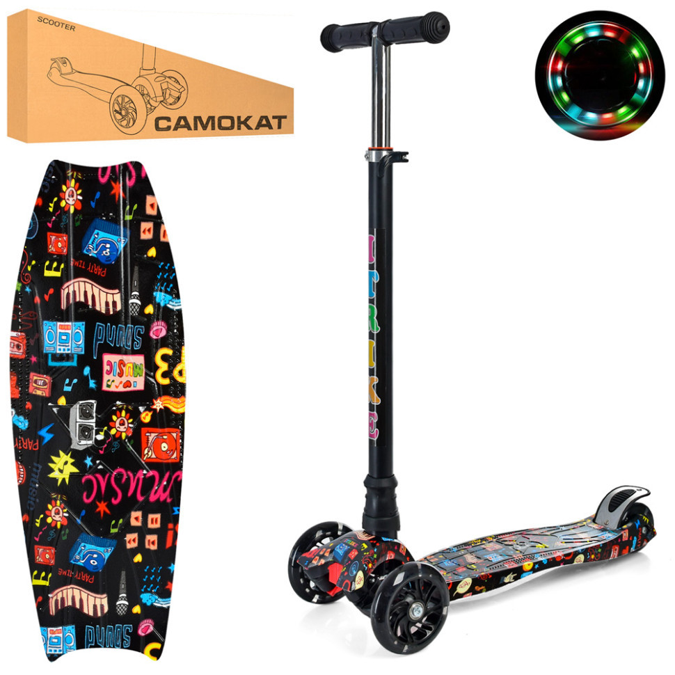 Самокат детский MAXI iTrike JR3-055-3-WP32 с подсветкой, Toyman, цена ...