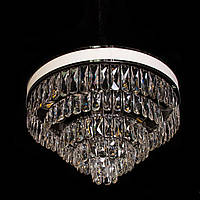 Современная хрустальная люстра в стиле Арт-Деко 60 см диаметр на каркасе хром на 14 ламп Е14 D-9139-600ВHR