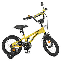 Велосипед дитячий PROF1 Y14214 14 дюймів, жовтий, Lala.in.ua