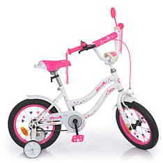 Велосипед дитячий PROF1 Y1494 14 дюймів, рожевий, Toyman