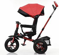 Триколісний велосипед Turbotrike М 4058-1 Червоний Надувні колеса, фото 3