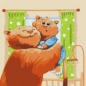 Картина за номерами Ідейка "Маміні обійми" 40х40 см KHO2364, Toyman