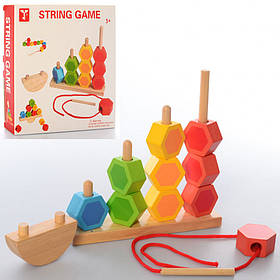 Дерев'яна іграшка Пірамідка MD 2488, Toyman