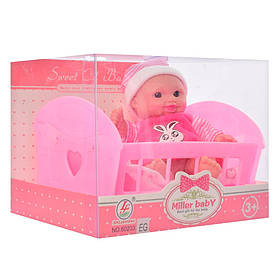 Пупс Bambi 60233EG (Рожеве ліжечко), Toyman