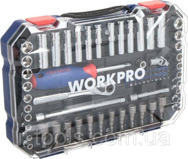 Набір торцевих головок дюймових і метричних 70 одиниць Workpro W003068
