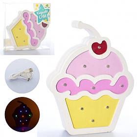 Дерев'яна іграшка Ночник MD 2225 капкейк, Toyman