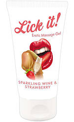 Оральна змазка клубрикант 50 мл. Lick It Wine and Strawberry