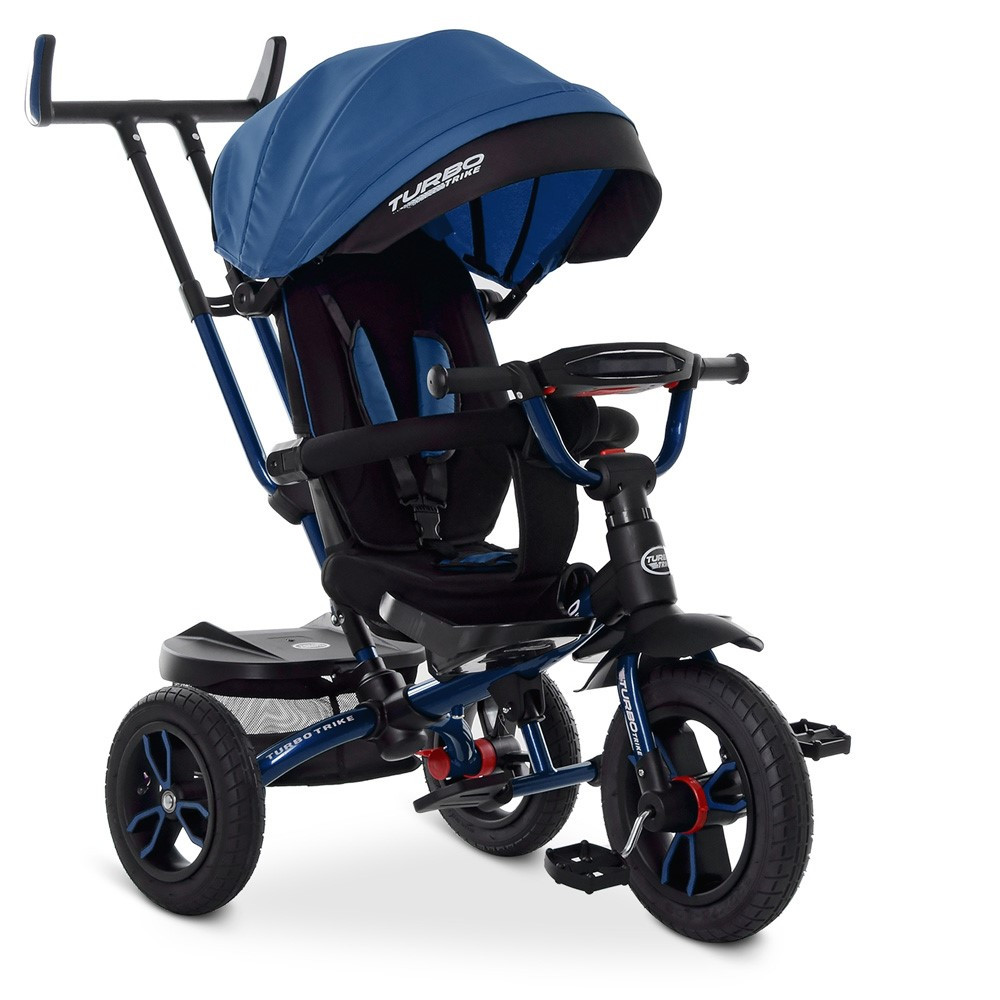 Триколісний велосипед Turbotrike М 4058-10 Синій Надувні колеса