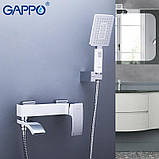 Змішувач для ванни GAPPO G3207-8, білий/хром, фото 3