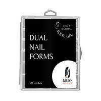 Верхние формы для наращивания ногтей Dual Nail Forms 120 шт Тип 1 Natural Adore