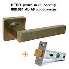 KEDR  ручка на кв. розетці R08.081-AL-AB з заскочкою, фото 2
