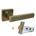 KEDR  ручка на кв. розетці R08.081-AL-AB з заскочкою, фото 3