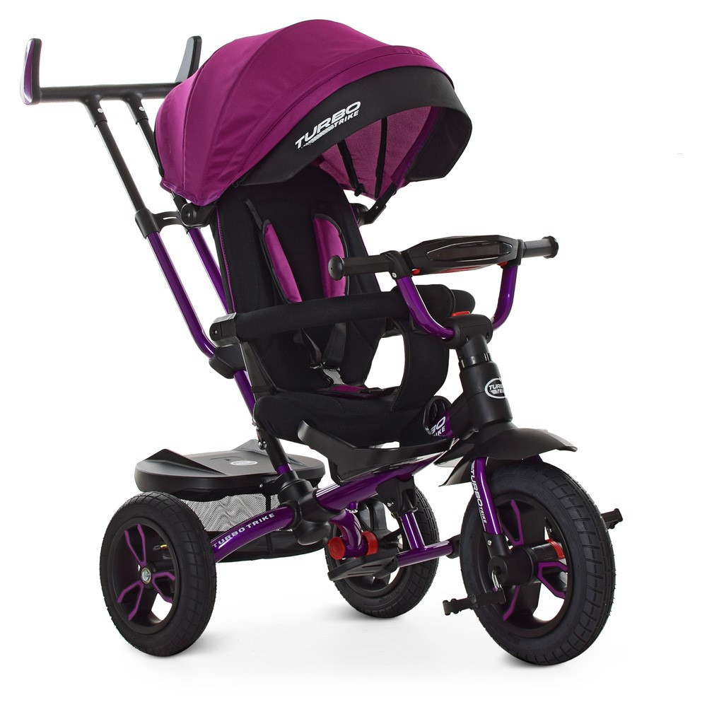 Триколісний велосипед Turbotrike М 4058-8 Фіолетовий Надувні колеса