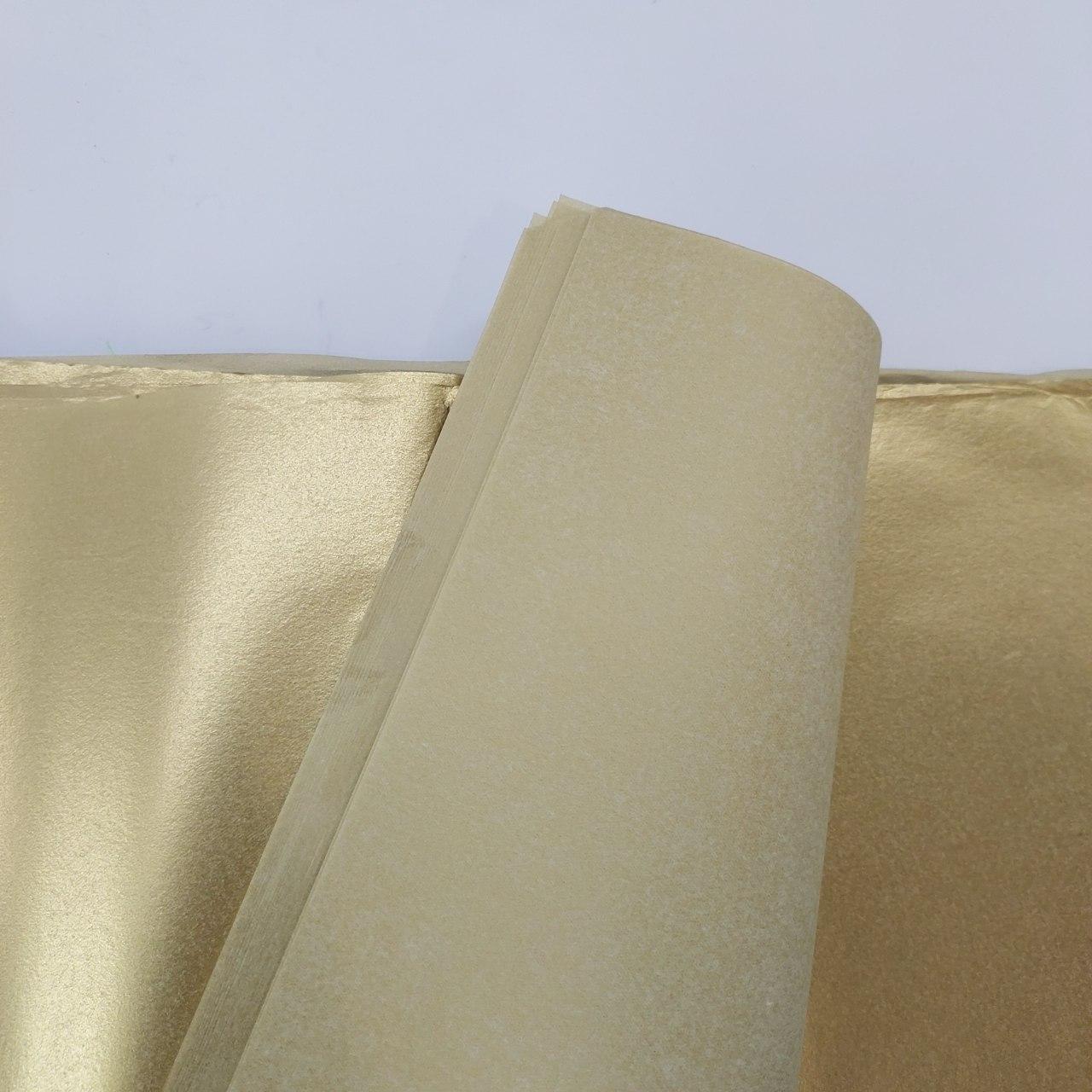 Папіросний папір (тішью) золотий (металізований з одного боку)